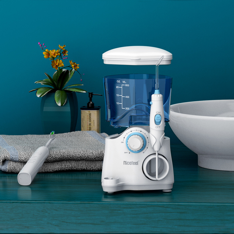 Aile için Diş Ürünleri Sonic Diş Fırçası Su Flosser 600ml Beyaz OEM ABS Tankı