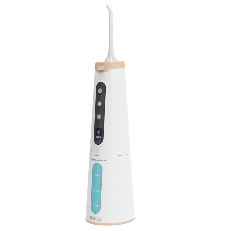 Evde Kullanım için Beyaz Ozon Oral Irrigator 0.5kg Diş Bakımı Su Flosser