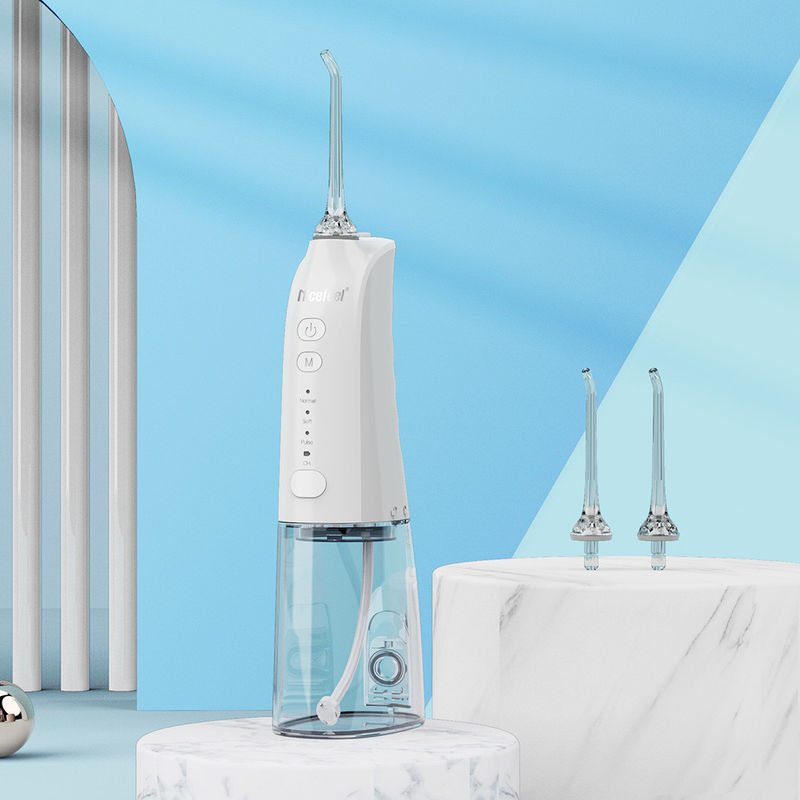 Diş Temizleyici Beyaz Akülü Gelişmiş Su Flosser Taşınabilir 30-100psi Basınç